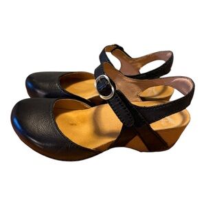 Dansko Black and Tan Wedges